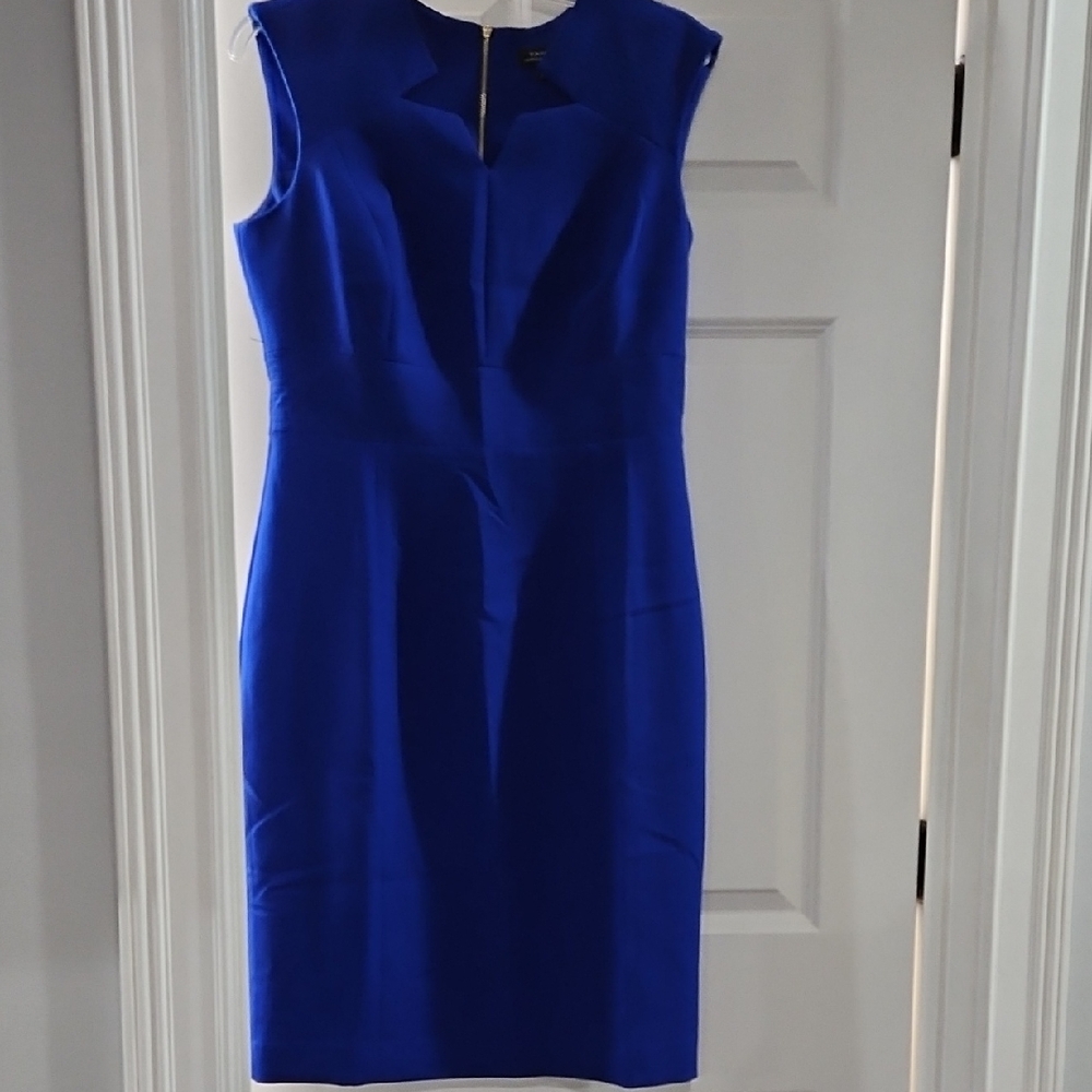 Tahari ASL Royal Blue Midi Dress